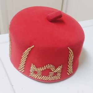 Red and Gold Men Hat